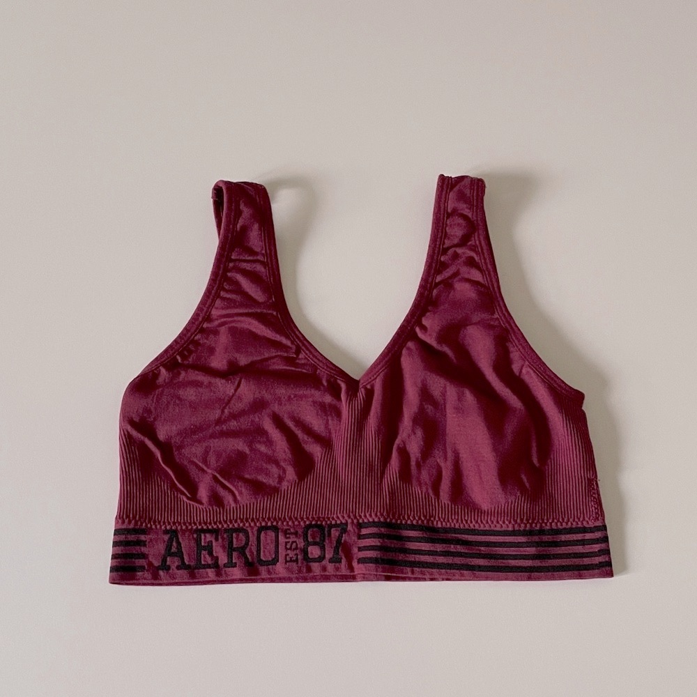 Aeropostale Sports Bra Vneck Scoop Back Sport Active Athleisure